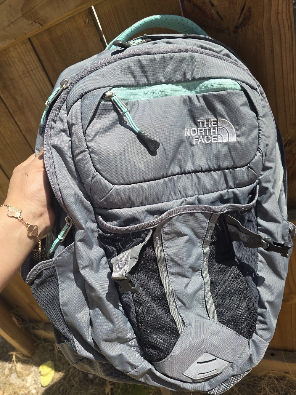 The North Face Gray & Teal Women's Backpack